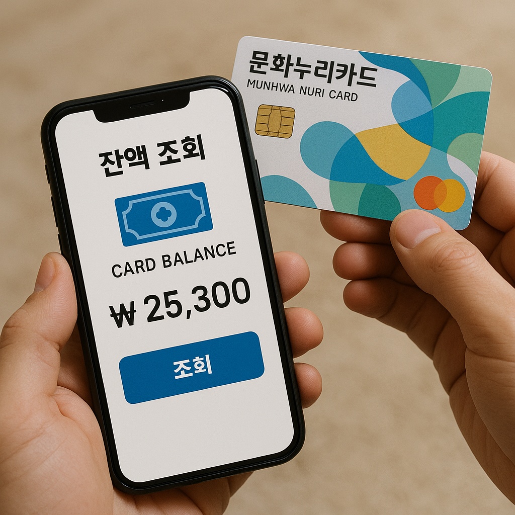 스마트폰으로 문화누리카드 잔액조회