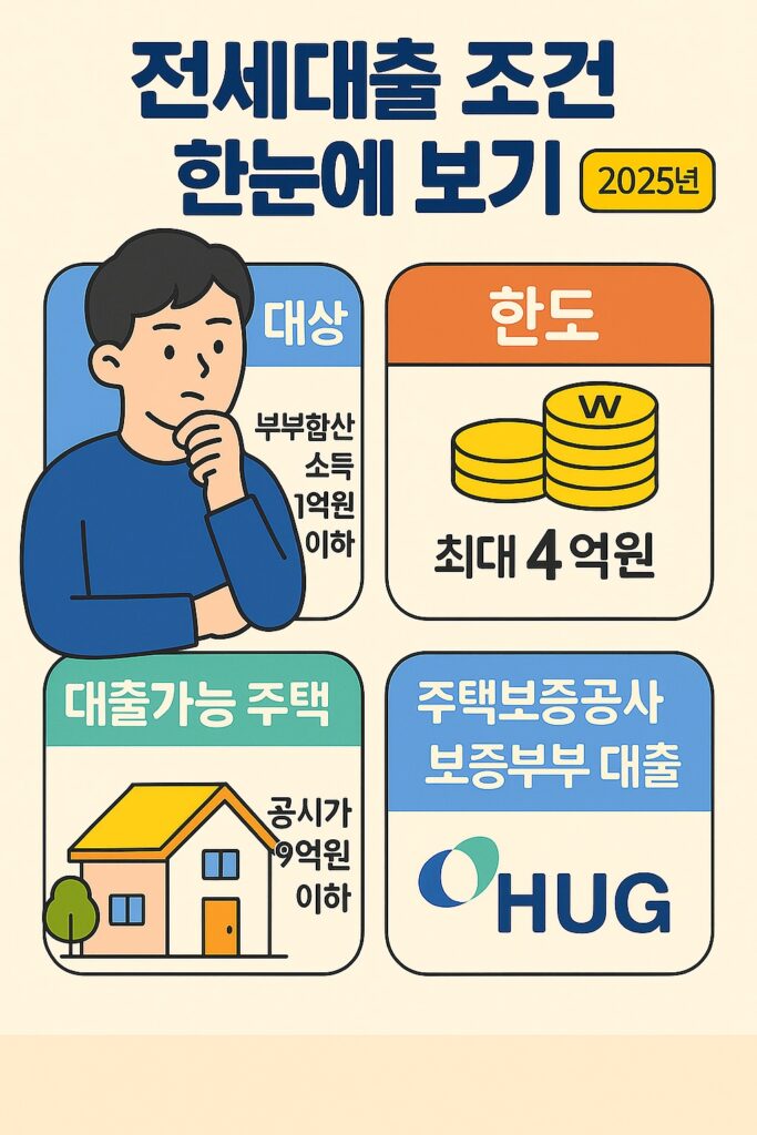 전세대출 조건 한눈에 보기