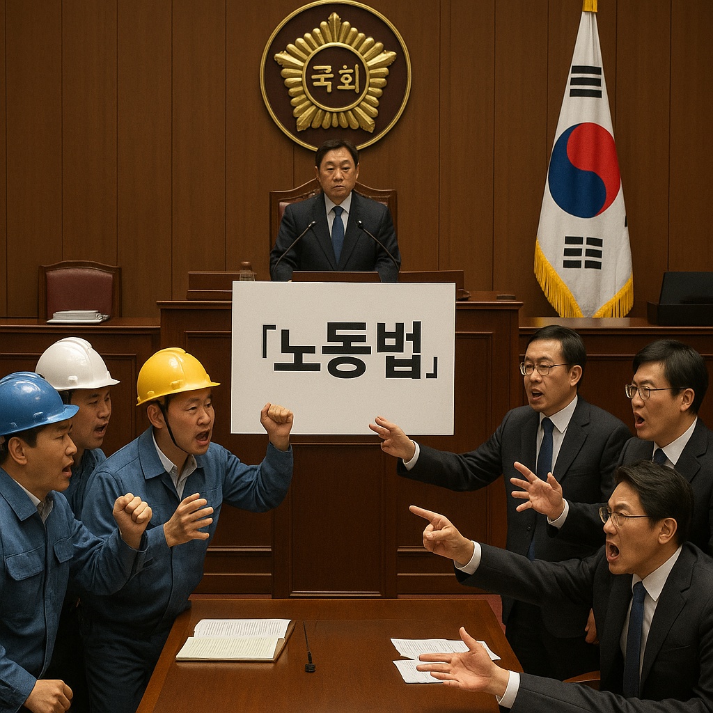 노동자와 경영계 논쟁 - 노란봉투법 관련 이미지