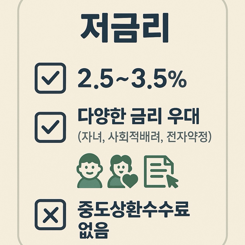 버팀목전세자금대출 우대금리·무중도상환수수료 혜택