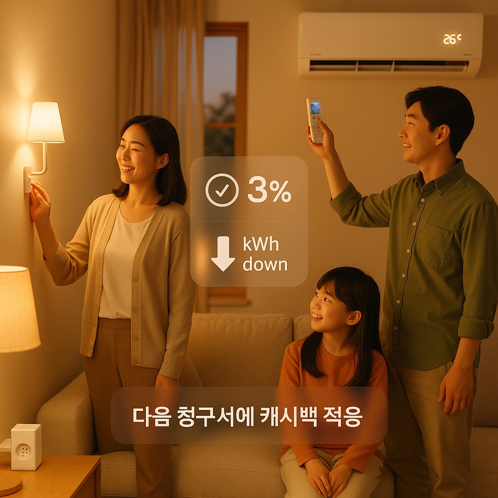 주택용 에너지캐시백 절약 생활 실천