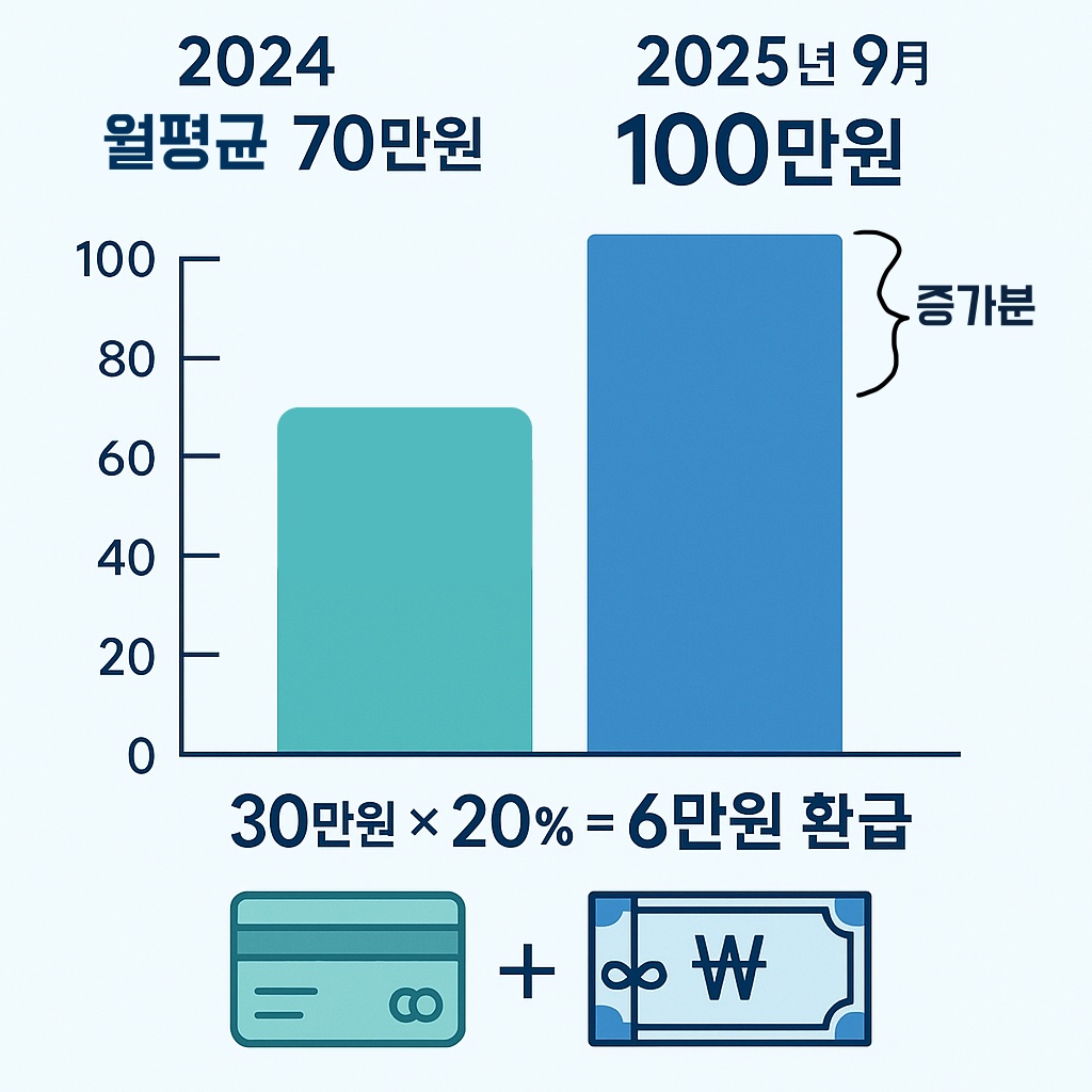상생페이백 환급 계산 예시 그래픽