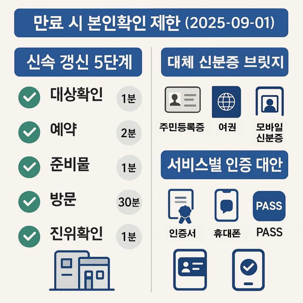 운전면허 갱신·본인확인 제한 대응 인포그래픽