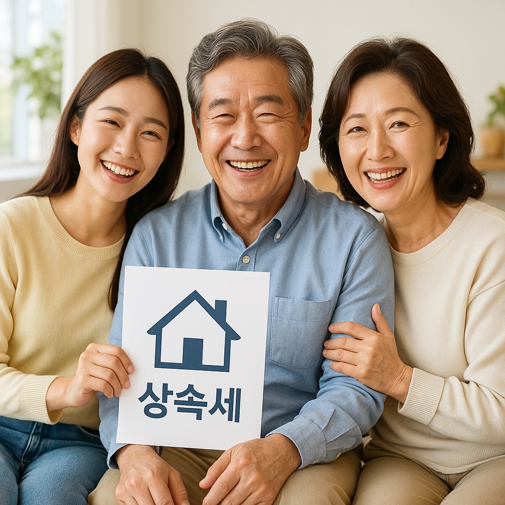 유산취득세 혜택을 기대하는 한국 가족 - 유산취득세 관련 이미지