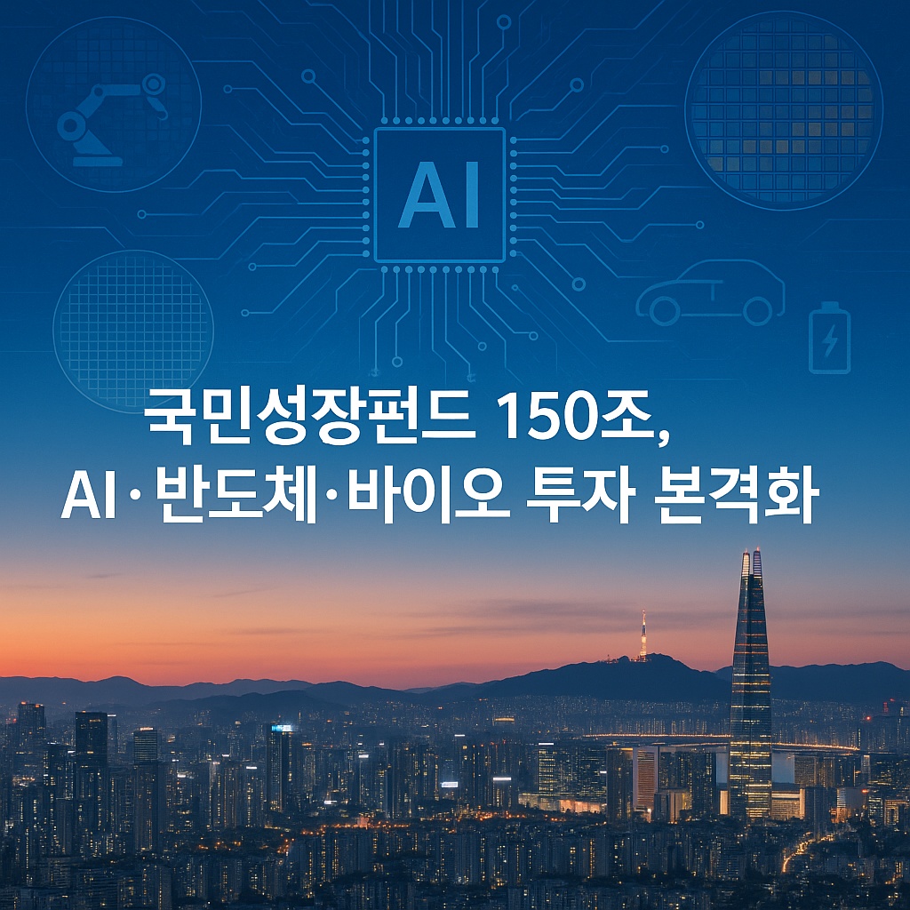 국민성장펀드 150조 히어로 이미지—AI·반도체 중심 성장전략