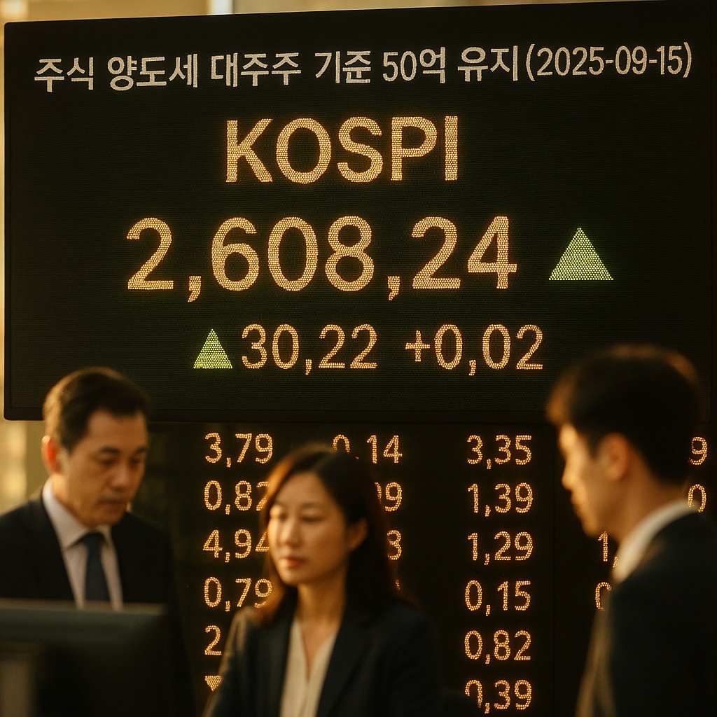 주식 양도세 대주주 기준 50억 유지 발표로 국내 증시 이슈