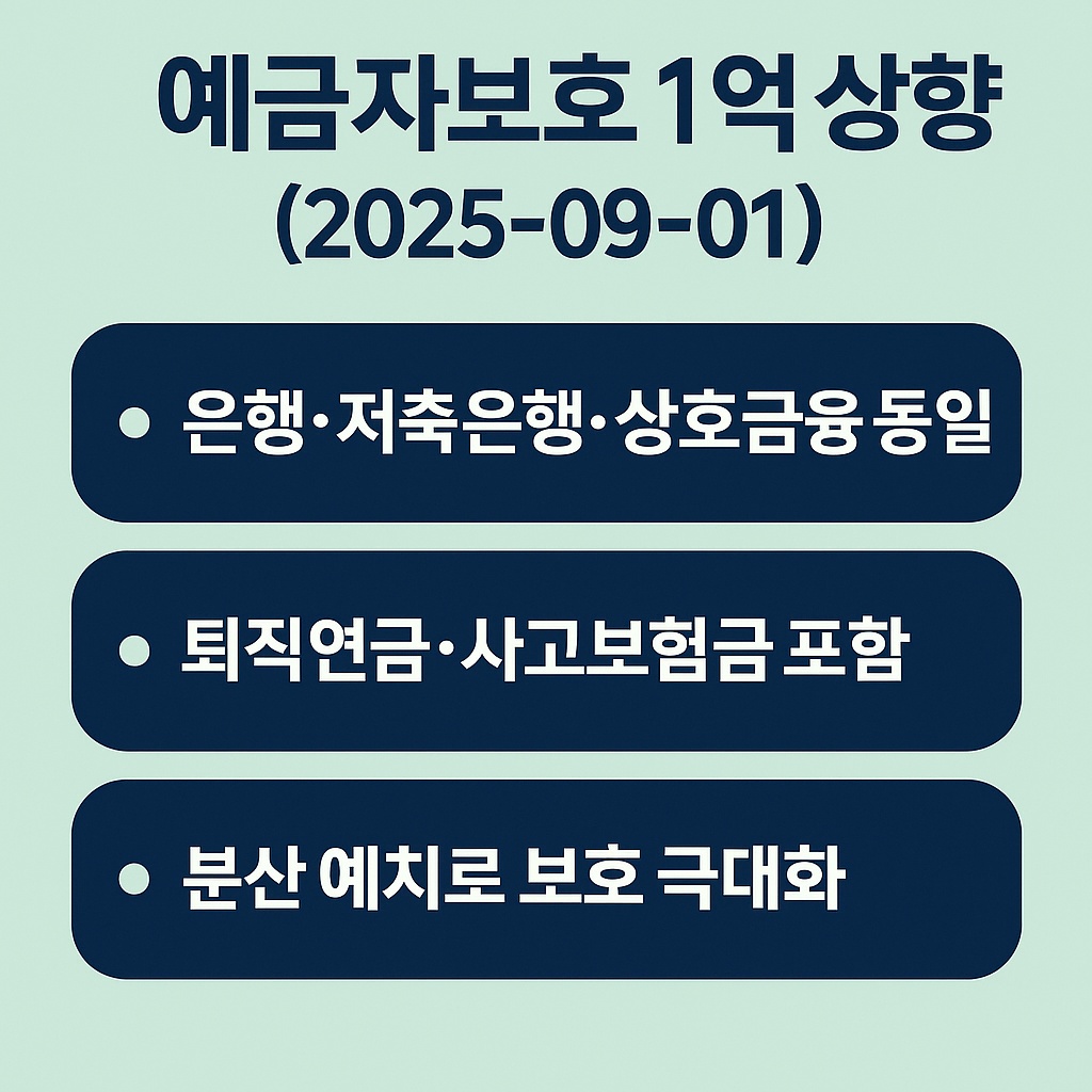 예금자보호 1억 상향 2025 인포그래픽