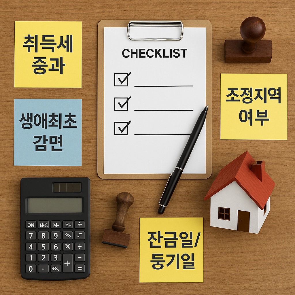 주택 취득 전 세금 체크리스트