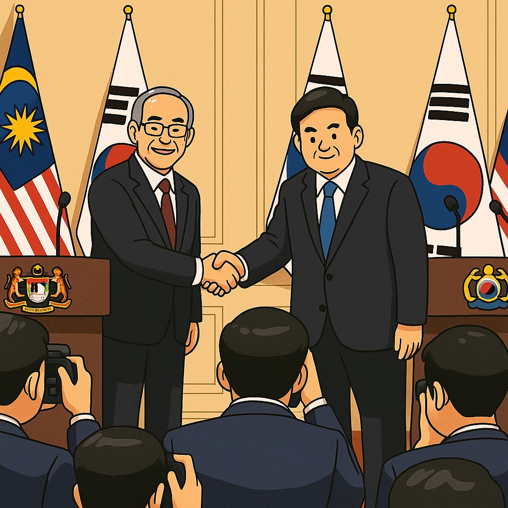 한-말레이시아 FTA 최종 타결 정상 회담 현장